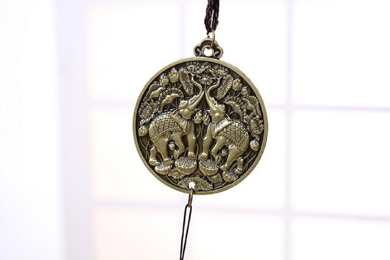 Αντίκα Wind Chime Χάλκινη αυλή Κήπος Διακόσμηση υπαίθριου καθιστικού Metal Wind Chimes Outdoor κινέζικα Oriental Lucky Metal Wind Bell