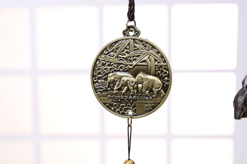 Αντίκα Wind Chime Χάλκινη αυλή Κήπος Διακόσμηση υπαίθριου καθιστικού Metal Wind Chimes Outdoor κινέζικα Oriental Lucky Metal Wind Bell