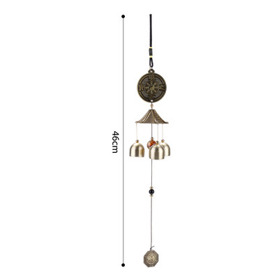 1 buc. clopoțel de vânt antic din cupru, grădină, decor de locuit în aer liber, clopoței de vânt în aer liber, chinezesc, oriental, norocos, decor metalic