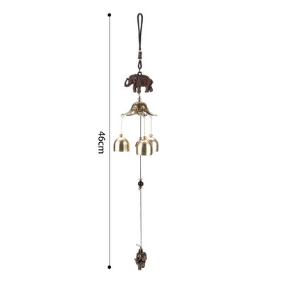 1 buc. clopoțel de vânt antic din cupru, grădină, decor de locuit în aer liber, clopoței de vânt în aer liber, chinezesc, oriental, norocos, decor metalic