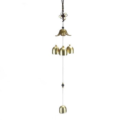 Vadonatúj szélcsengő 3 csengő Bagua Decor Feng Shui Kert Lógas Lucky Mascot kültéri cserealkatrészek