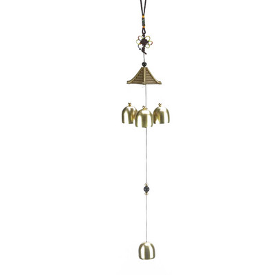 Ολοκαίνουργιο ανταλλακτικά Wind Chime 3 Bells Bagua Decor Feng Shui Garden Hanging Lucky Mascot για εξωτερικούς χώρους ανταλλακτικά