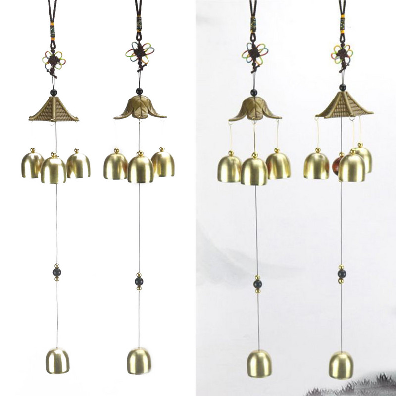 Ολοκαίνουργιο ανταλλακτικά Wind Chime 3 Bells Bagua Decor Feng Shui Garden Hanging Lucky Mascot για εξωτερικούς χώρους ανταλλακτικά