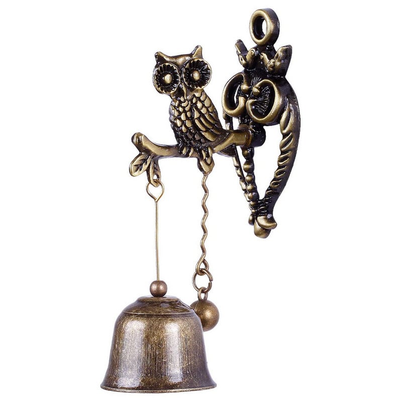 Falra szerelhető rusztikus ajtócsengő, faux sárgarézből készült, vízálló és kopásálló gyepcsengő tartozékok