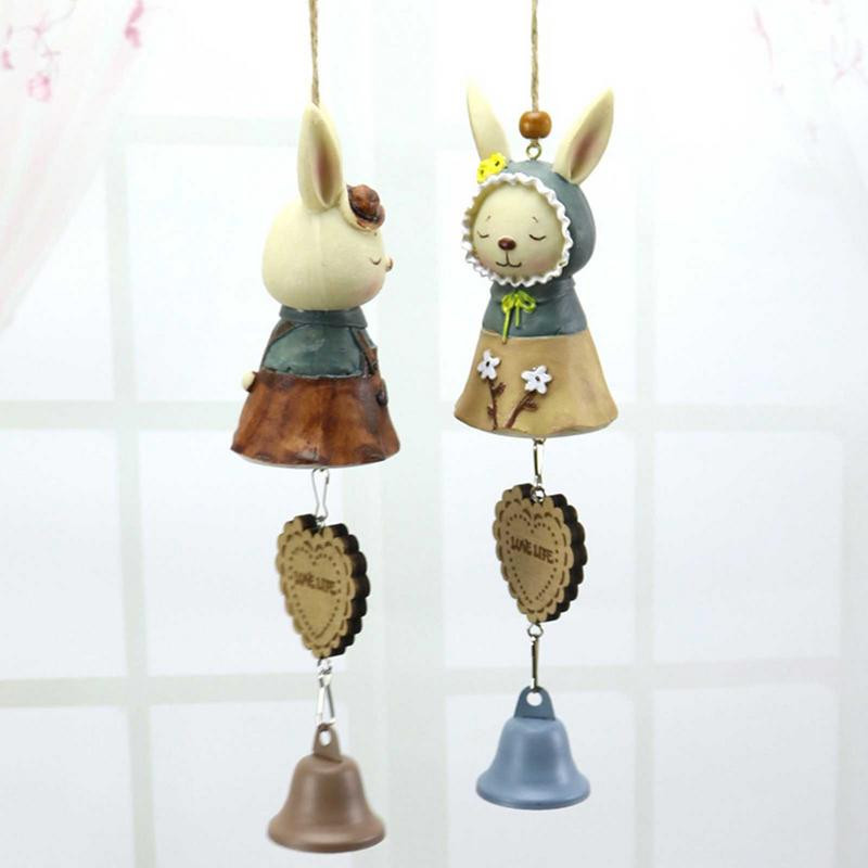 Χαριτωμένο πασχαλινό δώρο λαγουδάκι Wind Chimes Χαριτωμένο κουνέλι Πασχαλινό στολίδι για τον κήπο του σπιτιού, πίσω αυλή, ιαπωνικό στιλ