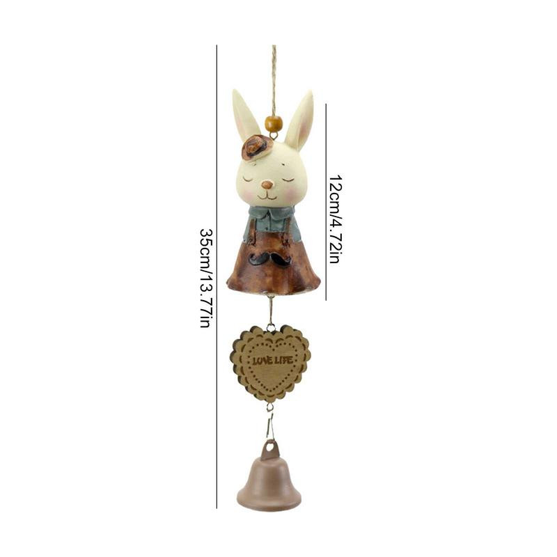 Χαριτωμένο πασχαλινό δώρο λαγουδάκι Wind Chimes Χαριτωμένο κουνέλι Πασχαλινό στολίδι για τον κήπο του σπιτιού, πίσω αυλή, ιαπωνικό στιλ