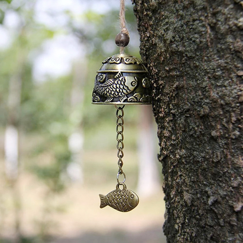 Vintage Carve Wind Chimes Bell Χάλκινο Διακόσμηση αυλής Κήπος Ανεμοδάμπανο Κρεμαστό Υπαίθριο Διακοσμητικό Ναού Σπιτιού
