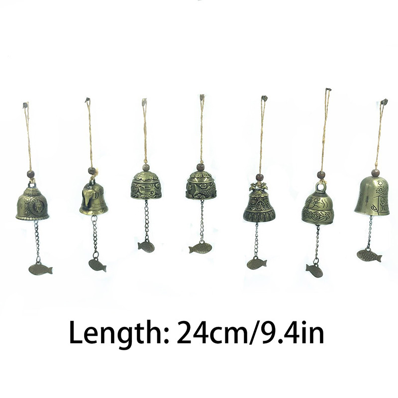Vintage Carve Wind Chimes Bell Χάλκινο Διακόσμηση αυλής Κήπος Ανεμοδάμπανο Κρεμαστό Υπαίθριο Διακοσμητικό Ναού Σπιτιού