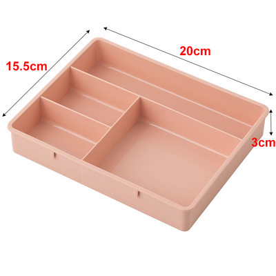 Galda atvilktņu organizators Galda piederumi Kancelejas piederumu uzglabāšanas kaste Kosmētika Aplauzums Organizators Mājas Biroja atvilktņu sadalītāja konteiners