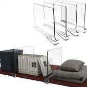 1 gab akrila plauktu dalītāji Plauktu dalītājs skapjiem ar koka plauktiem caurspīdīgi plauktu sadalītāji organizācijai vannas istabai