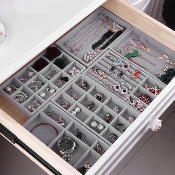Κουτιά κοσμημάτων Βιτρίνα Συρτάρι Αποθήκευση Πολλαπλών Σχεδίων Ταξινόμηση Αποθήκευση Φανελένιο Κολιέ Δαχτυλίδια Σκουλαρίκια Θήκη αποθήκευσης για το σπίτι