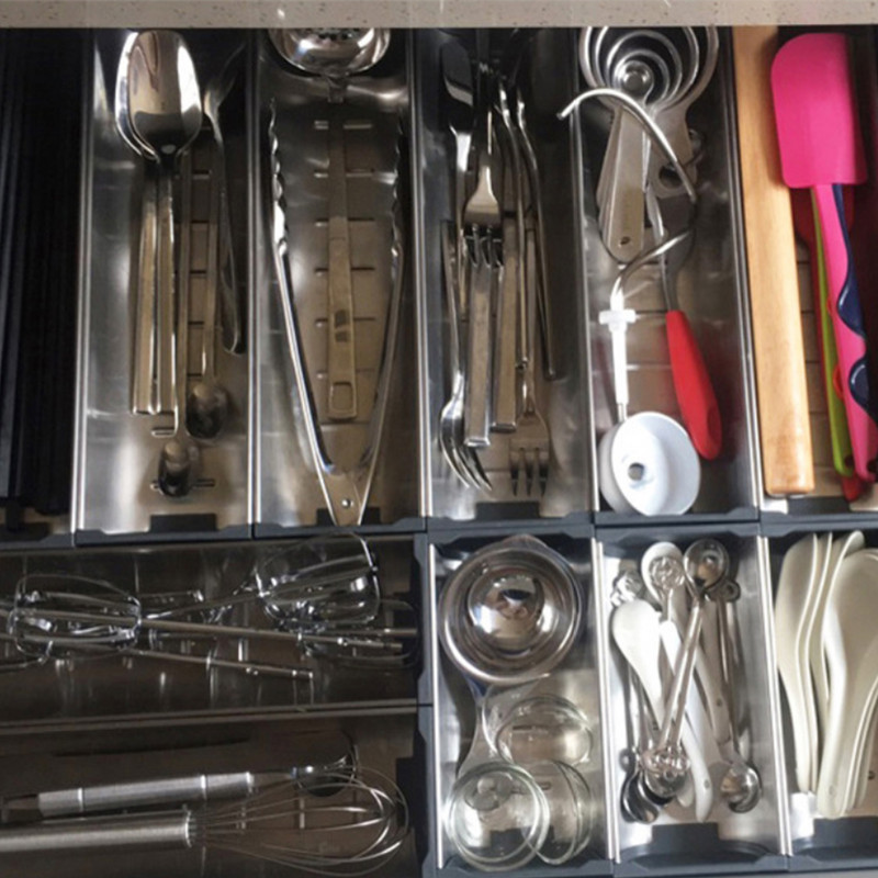 UUSIM Eraldi hoiukarp-kapp 304 roostevabast terasest köögisahtel Söögiriistad Söögiriistad Säilituskambri jagamiskast