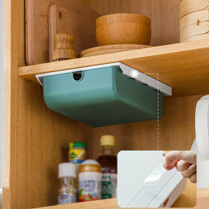 Íróasztal alatti fiók Helytakarékos tárolótok Rejtett öntapadó ceruzatálca Rendszerező konténerek Tárolódoboz fehér