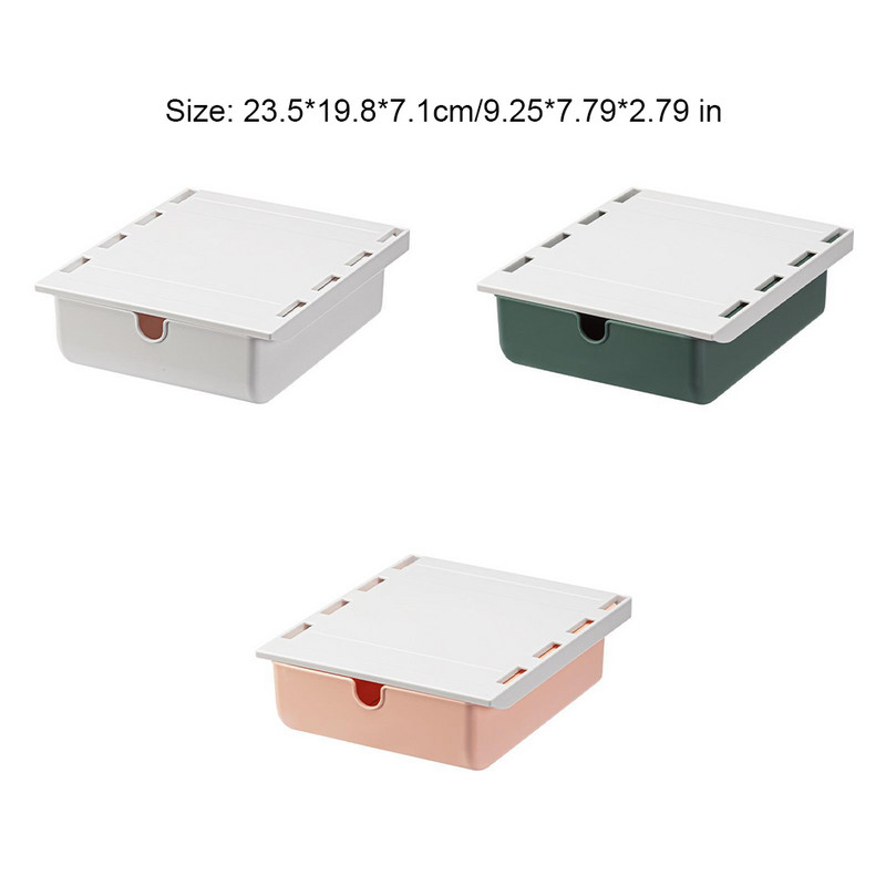 Íróasztal alatti fiók Helytakarékos tárolótok Rejtett öntapadó ceruzatálca Rendszerező konténerek Tárolódoboz fehér