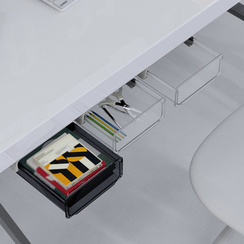 Τύπος συρταριού Κουτί αποθήκευσης κάτω από το Desk Punch Δωρεάν Self Stick Desktop Organizer Αόρατο Γραφείο Γραφείο διάφορα συρτάρια αποθήκευσης