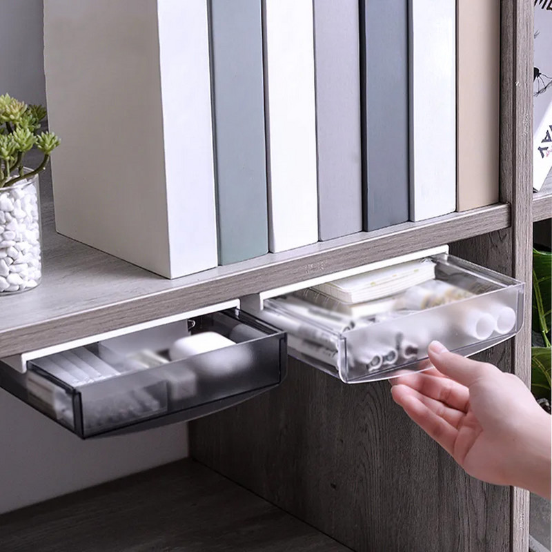 Fiók típusa Tárolódoboz az asztal alatt Punch free Self Stick asztali szervező láthatatlan irodai papíráru különféle tároló fiók