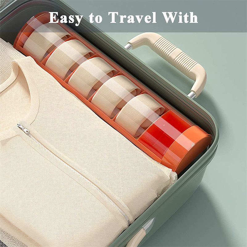 6 skyriai Ištraukiamos kojinės apatinių drabužių laikymo dėžė Skaidrus stalčių laikiklis apatiniam trikotažui drabužiams kojinėms kaklaraiščiams laikyti namuose