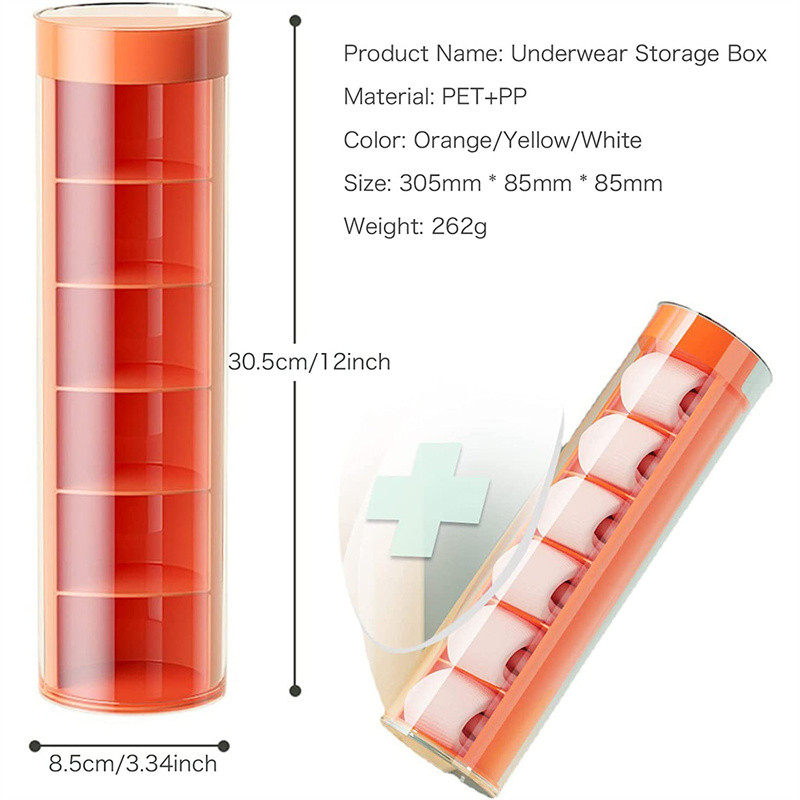 6 skyriai Ištraukiamos kojinės apatinių drabužių laikymo dėžė Skaidrus stalčių laikiklis apatiniam trikotažui drabužiams kojinėms kaklaraiščiams laikyti namuose