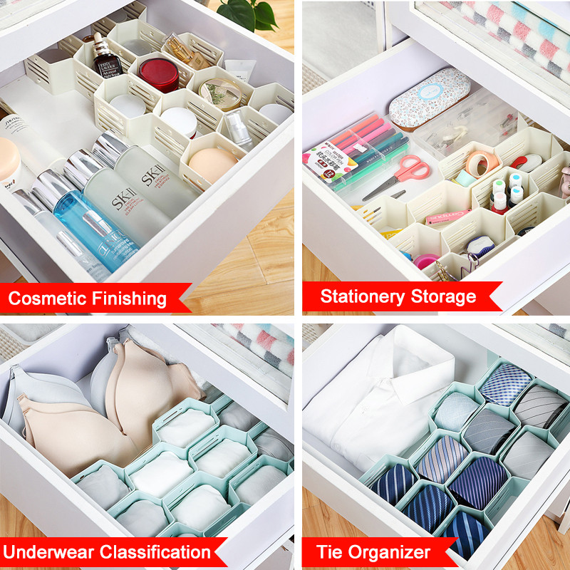 12gab Šūnveida formas atvilktņu sadalītāji Apakšveļa Zeķes Krūšturi Kaklasaites Jostas Šalles Klasifikācija DIY atvilktņu organizators sadalītājs