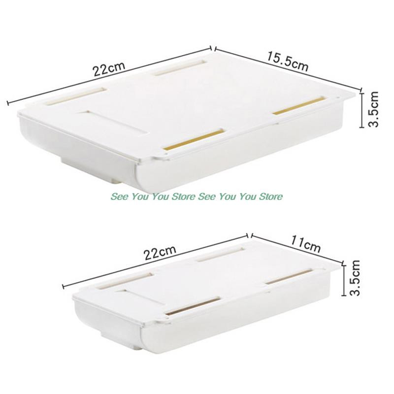 Samoljepljiva ladica za olovke Stolni stol Ladica Organizator Kutija Ispod stolnog stalka Samoljepljiva kutija ispod ladice #30