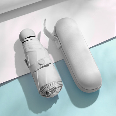 Mini kapsulas lietussargs viegls saulains lietussargs Sieviešu anti-UV saulessargs lietussargs kabatas sauļošanās lietussargs pārnēsājams Paraguas