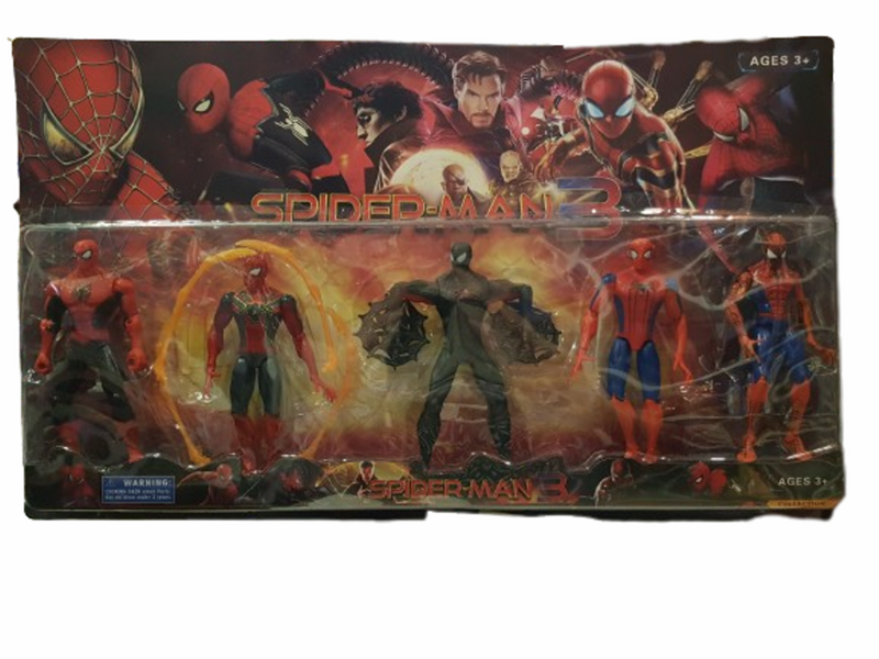 Комплект фигурки Spiderman, Пластмасови, 5 броя