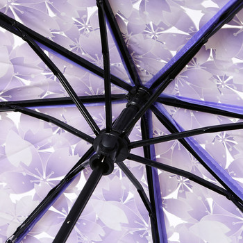 Ομπρέλα Διαφανής Πολύχρωμη Ομπρέλα Διαφανής Ομπρέλα Cherry Blossom Mushroom Apollo Sakura 3 Fold Creative Long Handle Umbrella
