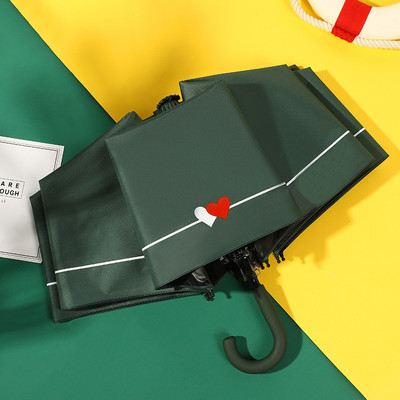 Λαβή σε σχήμα U Pocket Mini Umbrella Anti UV Paraguas Sun Umbrella Rain Αντιανεμική 3 αναδιπλούμενες φορητές ομπρέλες για γυναίκες Παιδιά