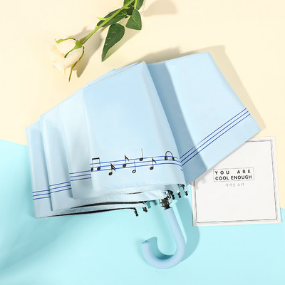 Λαβή σε σχήμα U Pocket Mini Umbrella Anti UV Paraguas Sun Umbrella Rain Αντιανεμική 3 αναδιπλούμενες φορητές ομπρέλες για γυναίκες Παιδιά