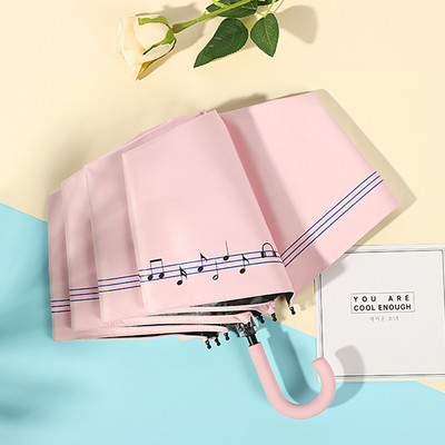Λαβή σε σχήμα U Pocket Mini Umbrella Anti UV Paraguas Sun Umbrella Rain Αντιανεμική 3 αναδιπλούμενες φορητές ομπρέλες για γυναίκες Παιδιά