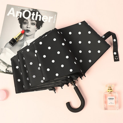 Λαβή σε σχήμα U Pocket Mini Umbrella Anti UV Paraguas Sun Umbrella Rain Αντιανεμική 3 αναδιπλούμενες φορητές ομπρέλες για γυναίκες Παιδιά