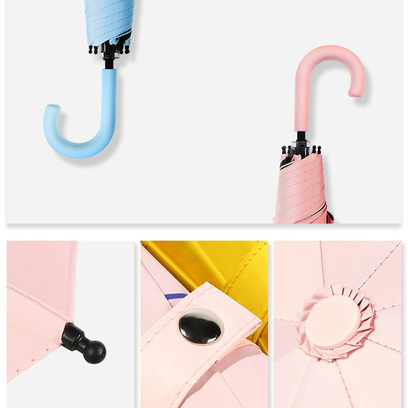 Λαβή σε σχήμα U Pocket Mini Umbrella Anti UV Paraguas Sun Umbrella Rain Αντιανεμική 3 αναδιπλούμενες φορητές ομπρέλες για γυναίκες Παιδιά