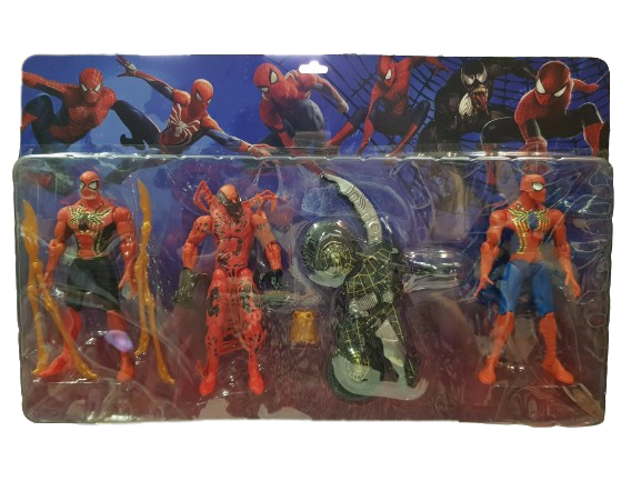 Комплект фигурки Spiderman, Пластмасови, 4 броя