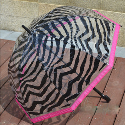 Caurspīdīga mazā bārdiņa lietussargs ar garu rokturi Super viegls multfilmu mežģīņu Apollo lietussargs 3D 8 kaulu pusautomātiskie lietussargi