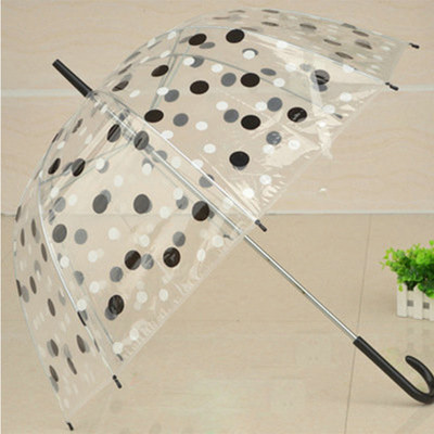 Caurspīdīga mazā bārdiņa lietussargs ar garu rokturi Super viegls multfilmu mežģīņu Apollo lietussargs 3D 8 kaulu pusautomātiskie lietussargi