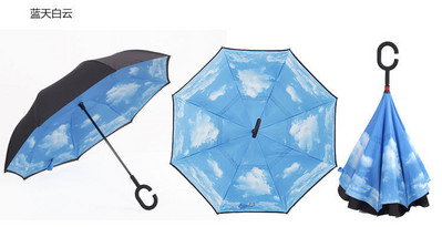 2023. gada saliekams ar garu kātu, divslāņu apgriezts lietussargs, vēja necaurlaidīgs, reverss C-āķis, vīriešu golfa lietussargs, reverss lietussargi sievietēm