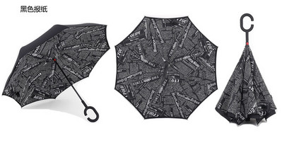 2023. gada saliekams ar garu kātu, divslāņu apgriezts lietussargs, vēja necaurlaidīgs, reverss C-āķis, vīriešu golfa lietussargs, reverss lietussargi sievietēm