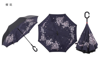 2023. gada saliekams ar garu kātu, divslāņu apgriezts lietussargs, vēja necaurlaidīgs, reverss C-āķis, vīriešu golfa lietussargs, reverss lietussargi sievietēm