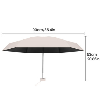 14 см преносим чадър за слънце Мини чадър UV сгъваем чадър Защита от слънце Свръхлек чадър за слънце Преносим чадър за пътуване