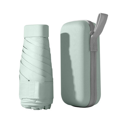 Prijenosni suncobran od 14 cm Mini suncobran UV sklopivi kišobran Zaštita od sunca Ultralaki suncobran za kišu Prijenosni putni kišobran