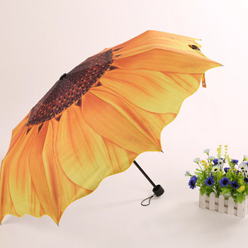 YADA Brand Ins Υψηλής Ποιότητας Κίτρινη Μωβ Ηλίανθος Ομπρέλα Rain Γυναικεία Ομπρέλα για Αντιανεμικές Γυναικείες Πτυσσόμενες Ομπρέλες YS011