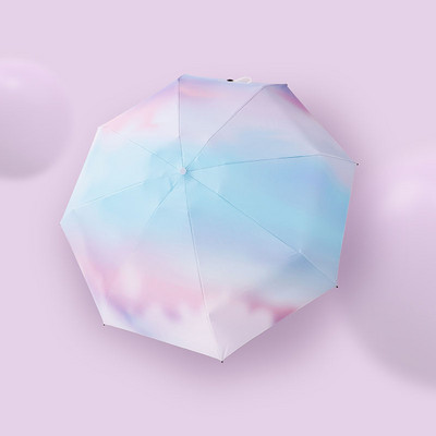Šareni gradijentni mini kišobran 8 rebara Luksuzni ženski kišobrani Anti UV suncobran 5 sklopivih modnih krema za sunčanje Mali ručni kišobran