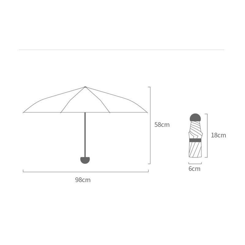 Šareni gradijentni mini kišobran 8 rebara Luksuzni ženski kišobrani Anti UV suncobran 5 sklopivih modnih krema za sunčanje Mali ručni kišobran