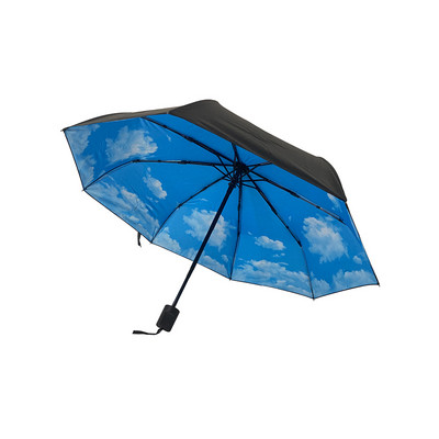 Trīskāršs Black Star Umbrella Sieviešu automātiskais lietussargs Vīriešu salokāmi lietussargi lietus un saules saulessargi dāvana vīriešiem Meitene bērns