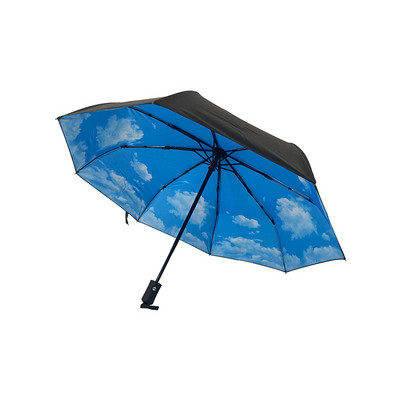 Trīskāršs Black Star Umbrella Sieviešu automātiskais lietussargs Vīriešu salokāmi lietussargi lietus un saules saulessargi dāvana vīriešiem Meitene bērns