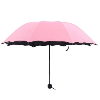 Преносим трикратен чадър за среща с вода, цъфтяща слънчева и дъждовна чадър с двойна употреба Чадър против ултравиолетови лъчи Слънчев чадър Здрав чадър