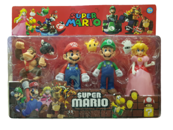Комплект фигурки Super Mario, Пластмасови, 4 броя