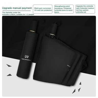 Prijenosni veliki suncobrani Anti-UV za kišu i sunce Dvoslojni kišobrani Kišobrani Otporna na vjetar Kišna oprema