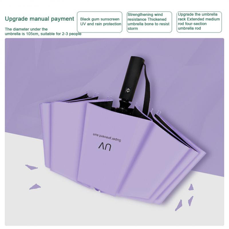Prijenosni veliki suncobrani Anti-UV za kišu i sunce Dvoslojni kišobrani Kišobrani Otporna na vjetar Kišna oprema