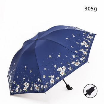 YADA Модни чадъри с принт на цветя на маргаритки Ветроустойчиви сгъваеми дъждовни чадъри за жени Дамски чадър Anti-uv женски чадър YD210039